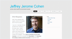 Desktop Screenshot of jeffreyjeromecohen.com
